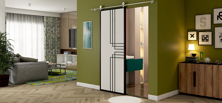 sliding bathroom door installation in San Clemente